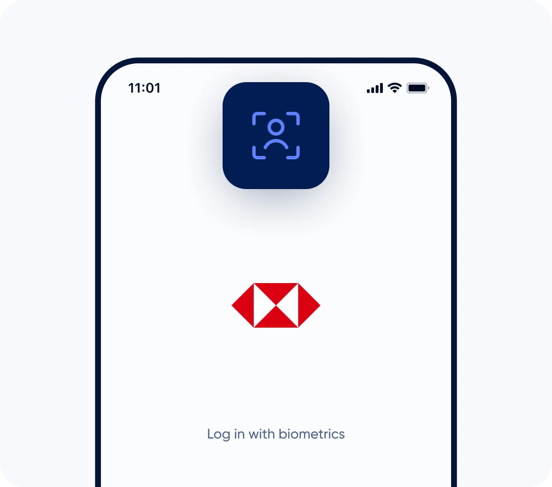 Bank authentication screen for secure pay by bank payment approval using biometrics